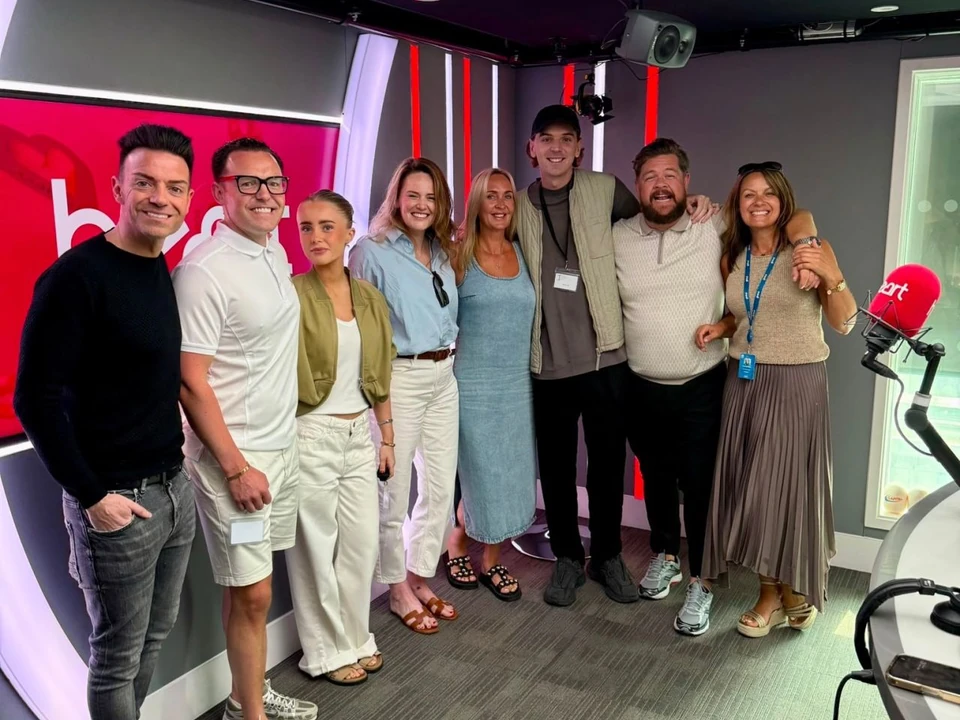 The Move as One team on location at a radio studio